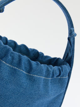 Женская сумка с ручками из денима MAISON DAVID LOLA Артикул 4354422, синий  фото 2