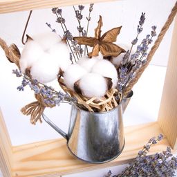 Искусственное растение Blumentag CTW-04 Веточка декоративная хлопок 33 см 5 х 1 шт. 01  фото 5