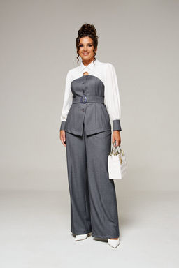 Костюм Beautiful Free 6377-Р белый/серый - Beautiful&free фото 5