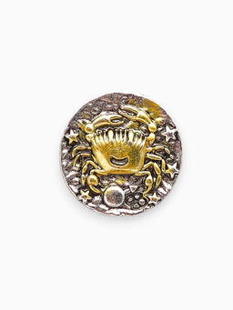 Цена за 12 шт. Значок Знаки зодиака ассорти, золото в серебре