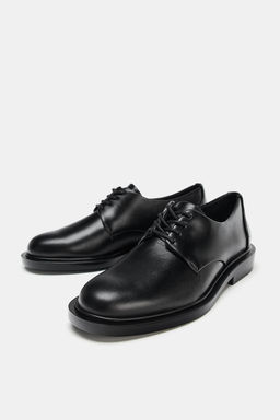 LEATHER DERBY LACE-UPS - Zara фото 3
