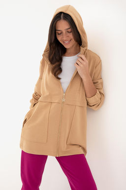 Kad_n Camel Sweatshirt Sepette S_rpriz _ndirim - U.s. polo assn фото 3