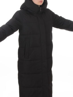 L667 BLACK Пальто зимнее женское (200 гр. холлофайбер)