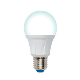 LED-A60 10W/4000K/E27/FR/DIM PLP01WH Лампа светодиодная, диммируемая. Форма А, матовая. Серия Яркая. Белый свет (4000К). Картон. ТМ Uniel.