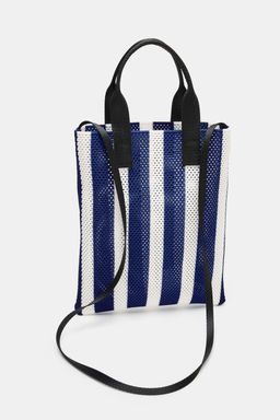 BOLSO MINI SHOPPER EFECTO CALADO / Azul - Zara фото 4