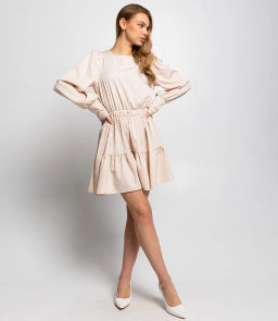 Платье #КТ2257, бежевый