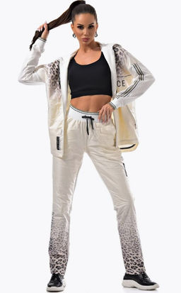 Брюки из тонкого футера  комбинированные с плащевкой . - А+б коллекция фото 22