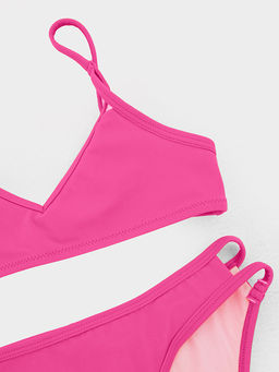 Купальник для девочек раздельный ярко-розовый с декоративными разрезами - Mark formelle фото 7