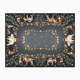 Скатерть новогодняя «Этель» Fairy tale, 150×110 см +/-3 см с ВГМО, 100% хлопок, саржа 190 г/м²
