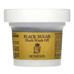 Маска отшелушивающая с черным сахаром SKINFOOD Black Sugar Mask Wash Off 	 100g