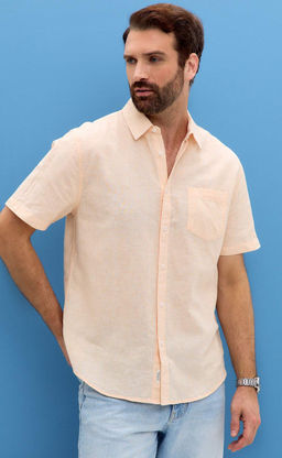 Рубашка к/р лен F111-0450 l.orange - Fine joyce фото 9