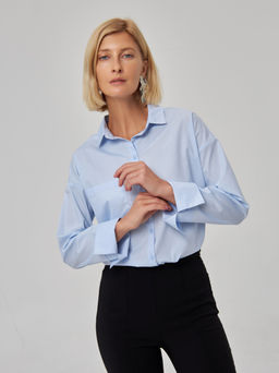 Блузка женская дл. рук. KATHARINA KROSS KK-B-0004V-голубой  фото 8