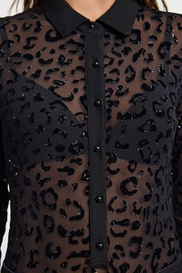 TRENDYOLMILLA Siyah Tul Orme Body TPRAW25BD00016 фото 4