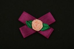 BLITZ Цветок розочка на банте №17 10 шт №37 розовый-малиновый