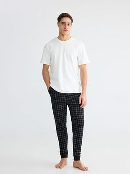 Standart Kal?p Ekose Desenli Erkek Pijama Alt