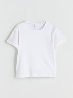 Bisiklet Yaka Basic K?z ?ocuk Ti??rt