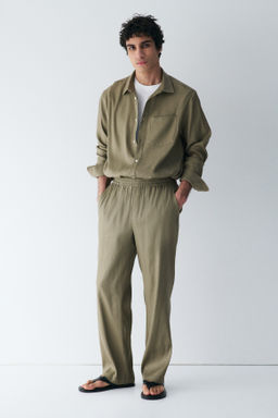 Pantal?n en mezcla de lino Easy Care Loose Fit - H&m фото 8