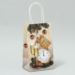 Пакет крафтовый Новый год, 12 21 9 см