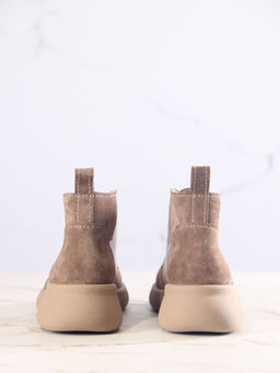 Ботинки 305.927ka.Круассан+коричневый капучино замша/шерсть