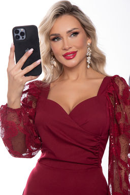 Платье Ночь нежна (бордовое) П11551 - Lt collection фото 6