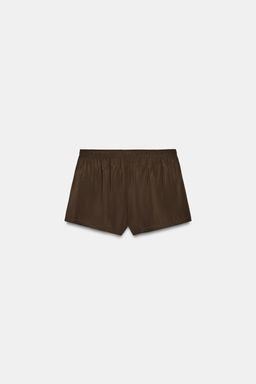 SHORTS FLUIDOS BOTONES / Marr?n chocolate - Zara фото 7
