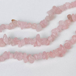 Бусины для украшений из Розового кварца крошка 80 см