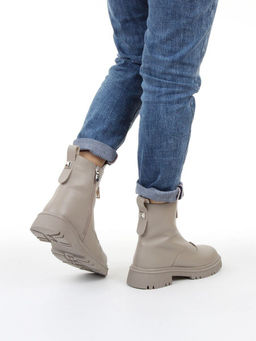 04-PA183-2Z LT. GRAY Ботинки зимние женские (натуральная кожа, 100% шерсть)