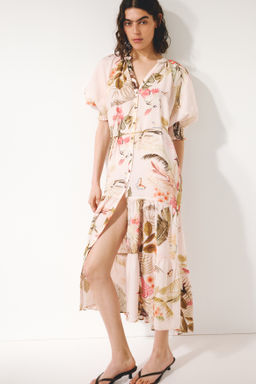 Vestido midi con cintur?n de anudar - H&m фото 4