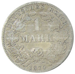 1 марка 1874 года B Германия
