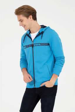 U. S. Polo Assn Мужской вязаный кардиган кобальтового цвета с капюшоном - U.s. polo assn фото 12