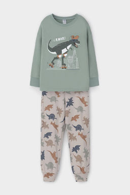 К 1567/холодная мята,динозавры пижама дет
