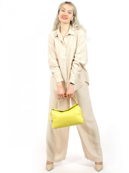 LACCOMA сумка АЛ2043-С-светло-желтый натуральная кожа хлопок  фото 3