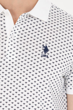 U. S. Polo Assn Мужская белая футболка с воротником-поло - U.s. polo assn фото 7