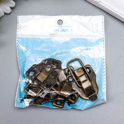 Цена за 3 шт. Замок металл для шкатулок. сундуков бронза + гвозд. 5,8х4х1 см - Арт узор фото 5