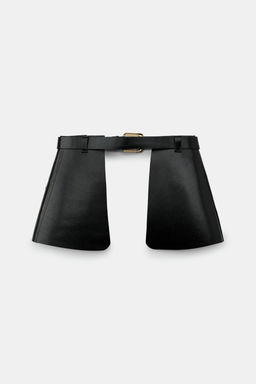 100% LEATHER SKIRT BELT WITH POCKETS - Zara фото 6