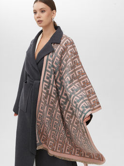 в составе ШЕРСТЬ и КАШЕМИР Большой, мягкий, теплый двусторонний палантин - Tantino фото 3