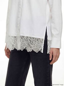 Dantel Detayl? Kad?n G?mlek Tunik