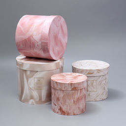 Набор шляпных коробок для цветов 4 в 1 Текстурный, 14 13 см - 20 17,5 см - Дарите счастье фото 2