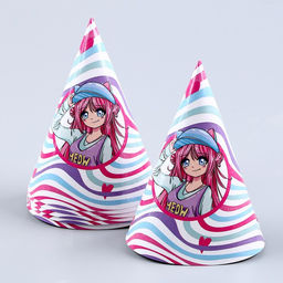 Посуда бумажная одноразовая «Аниме», 6 тарелок, 1 гирлянда, 6 стаканов, 6 колпаков