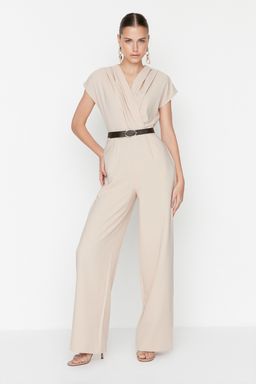 Tas Kemerli Kruvaze Yaka Genis Paca Dokuma Tulum TWOSS21TU0004