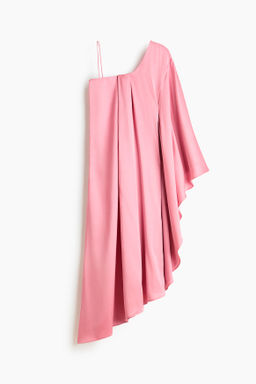 Vestido caft?n satinado de un hombro