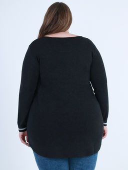 Туника трикотажная серая длинная - Almond фото 5