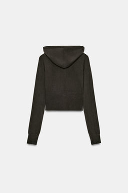 SUDADERA CROPPED SEAMLESS / marr?n vigor? - Zara фото 9