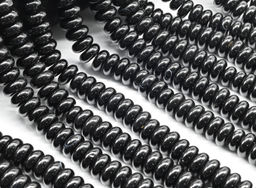 Бусины из агата черного диск 12*6мм, 38см, 67 бусин Радуга камня