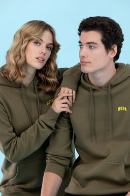 U. S. Polo Assn Базовый свитшот цвета хаки с капюшоном (унисекс) - U.s. polo assn фото 15