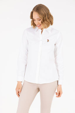 U. S. Polo Assn Женская белая базовая рубашка с длинным рукавом - U.s. polo assn фото 17