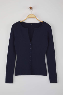 Lacivert Premium Iplik/Ozel Iplik Fitted/Vucuda Oturan Yunlu Triko H?rka TWOAW26HI00046 - Trendyolmilla фото 9