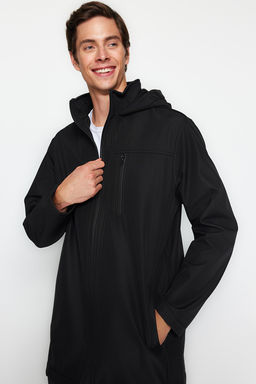 TRENDYOL MAN Siyah Regular Fit Kapusonlu Outdoor Softshell K?sl?k Parka Mont TMNAW24MO00024 - Trendyolmilla фото 3