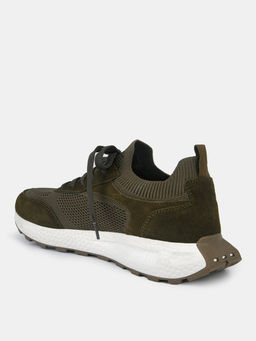 Кроссовки Ralf Ringer ARMANDO хаки трикотаж и замша  фото 2