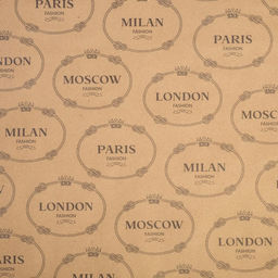 Цена за 10 шт. Бумага упаковочная крафтовая «Города», 50 х 70 см